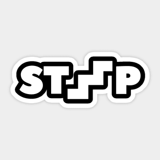 Step design for minimalist Sticker